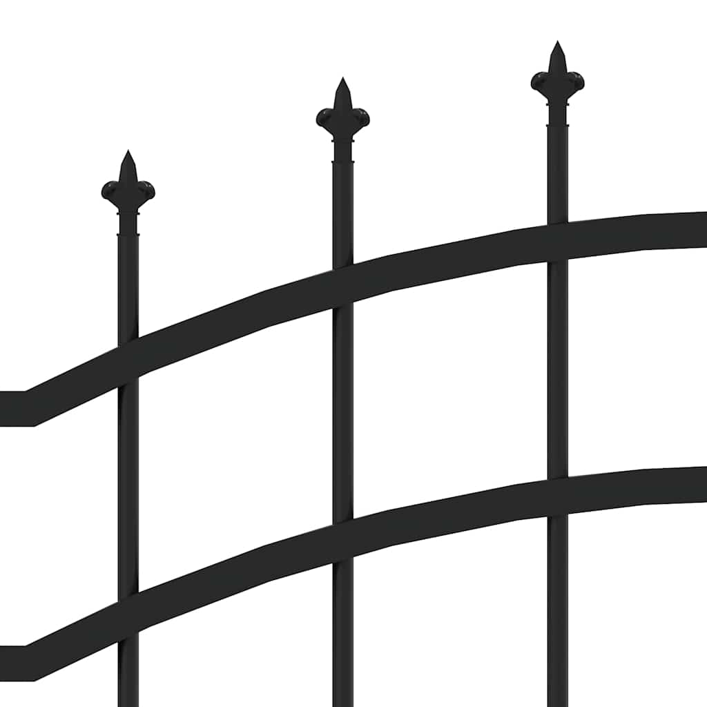 Hagegjerde Woerden med spydtopp svart 240x100 cm stål