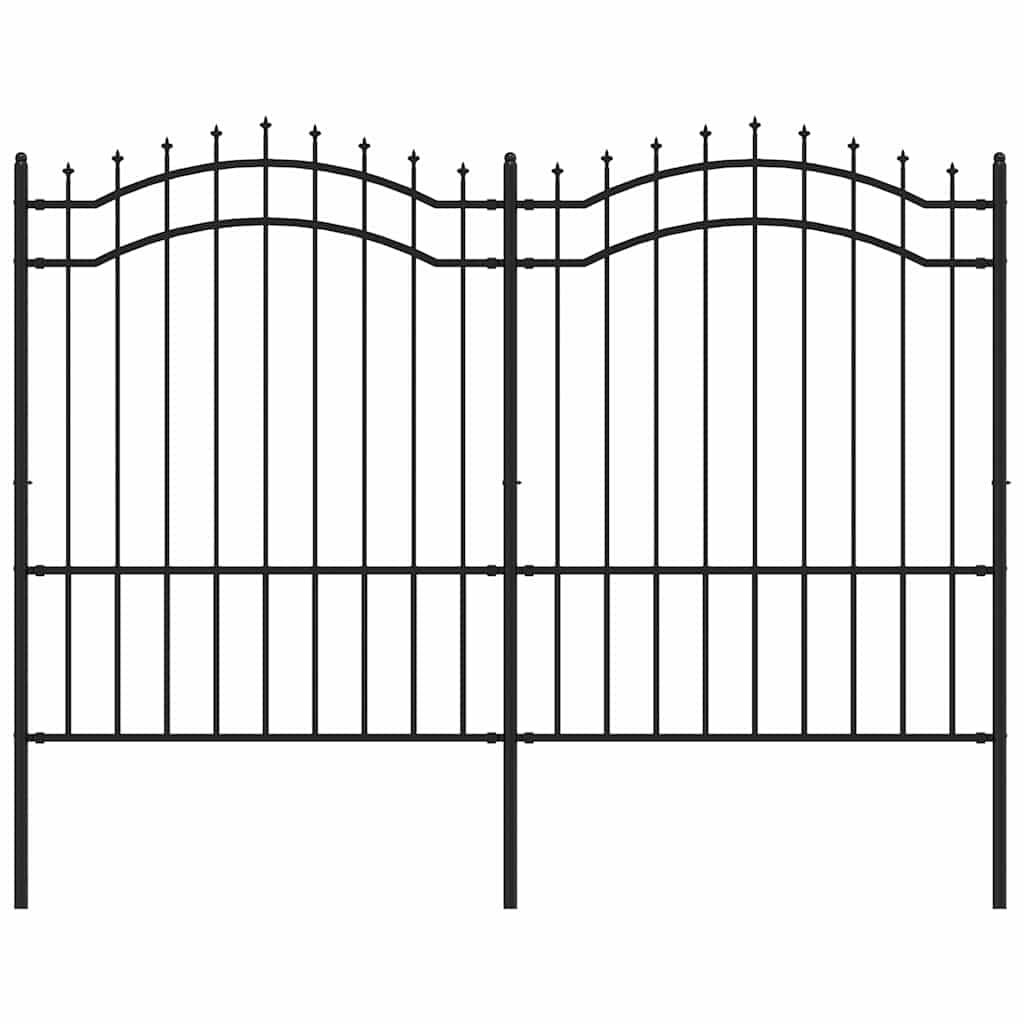 Hagegjerde Woerden med spydtopp svart 240x150 cm stål