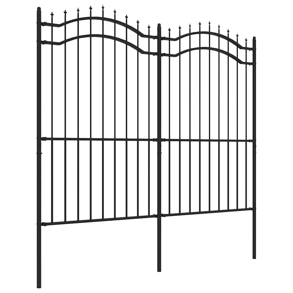 Hagegjerde Woerden med spydtopp svart 240x175 cm stål