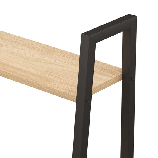 Gulvhyller 5 etasjer lysebrun og svart 56x35x174 cm