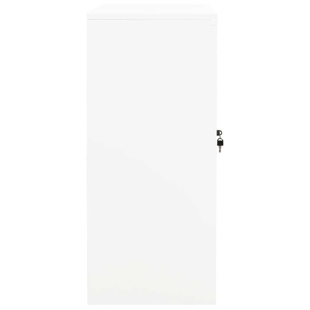 Kontorskap hvit 90x40x90 cm stål