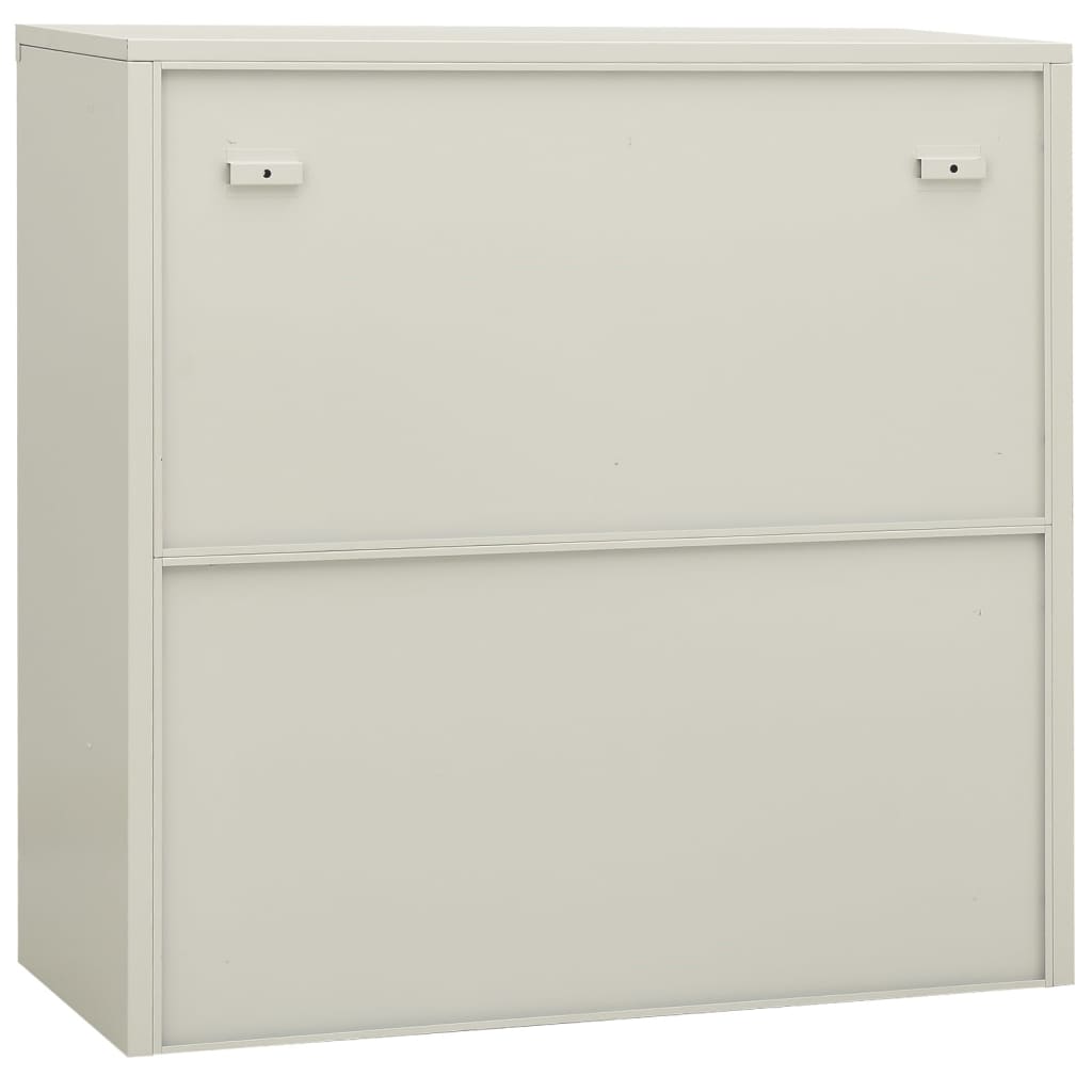 Kontorskap 90x40x90 cm stål lysegrå