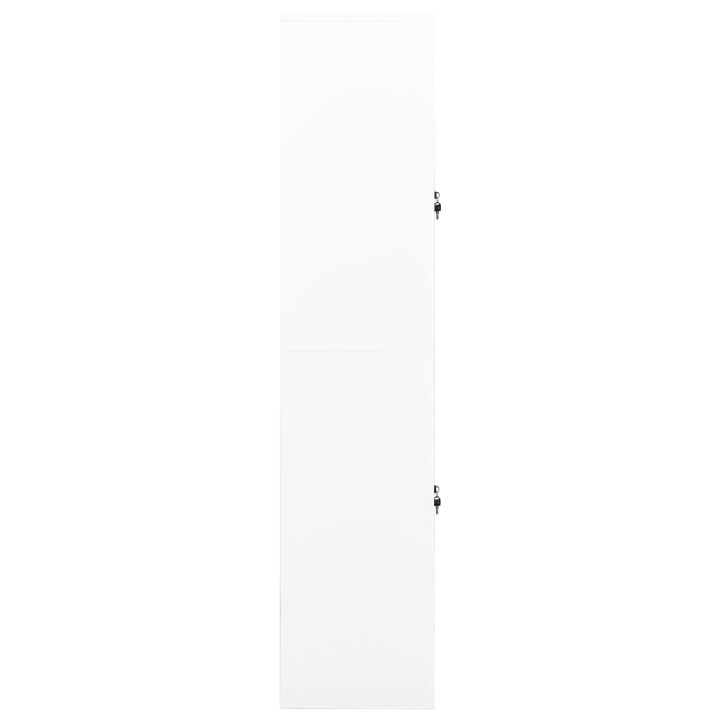 Kontorskap hvit 90x40x180 cm stål