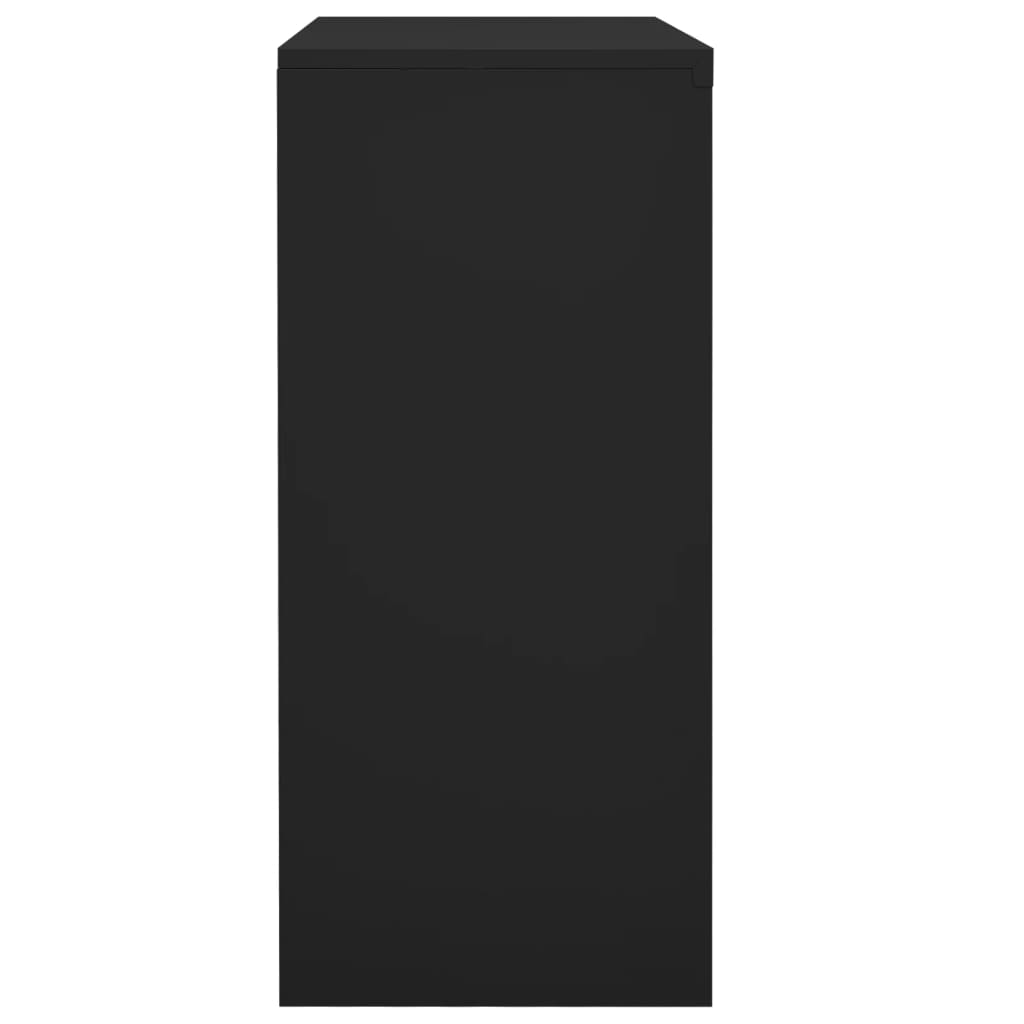 Kontorskap med skyvedør 90x40x90 cm stål antrasitt