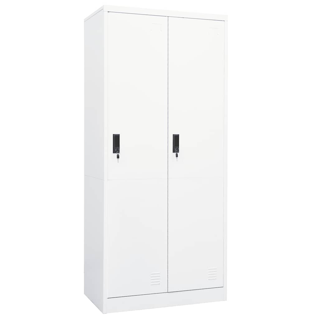 Garderobe hvit 80x50x180 cm stål vidaXL