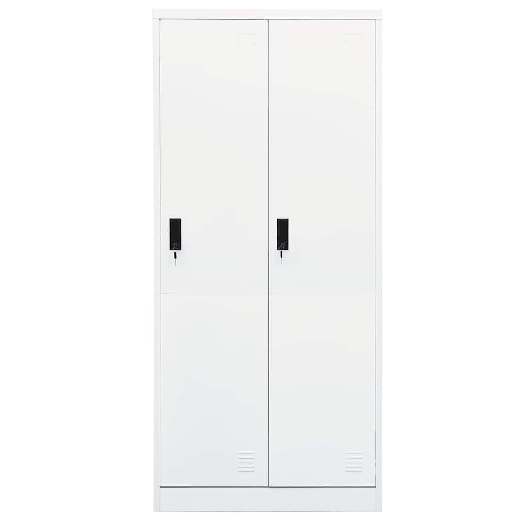 Garderobe hvit 80x50x180 cm stål vidaXL