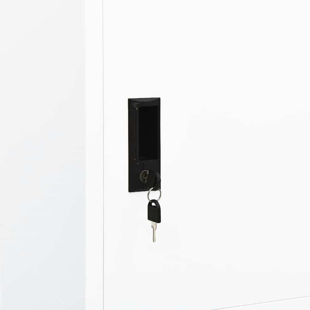 Garderobe hvit 80x50x180 cm stål vidaXL