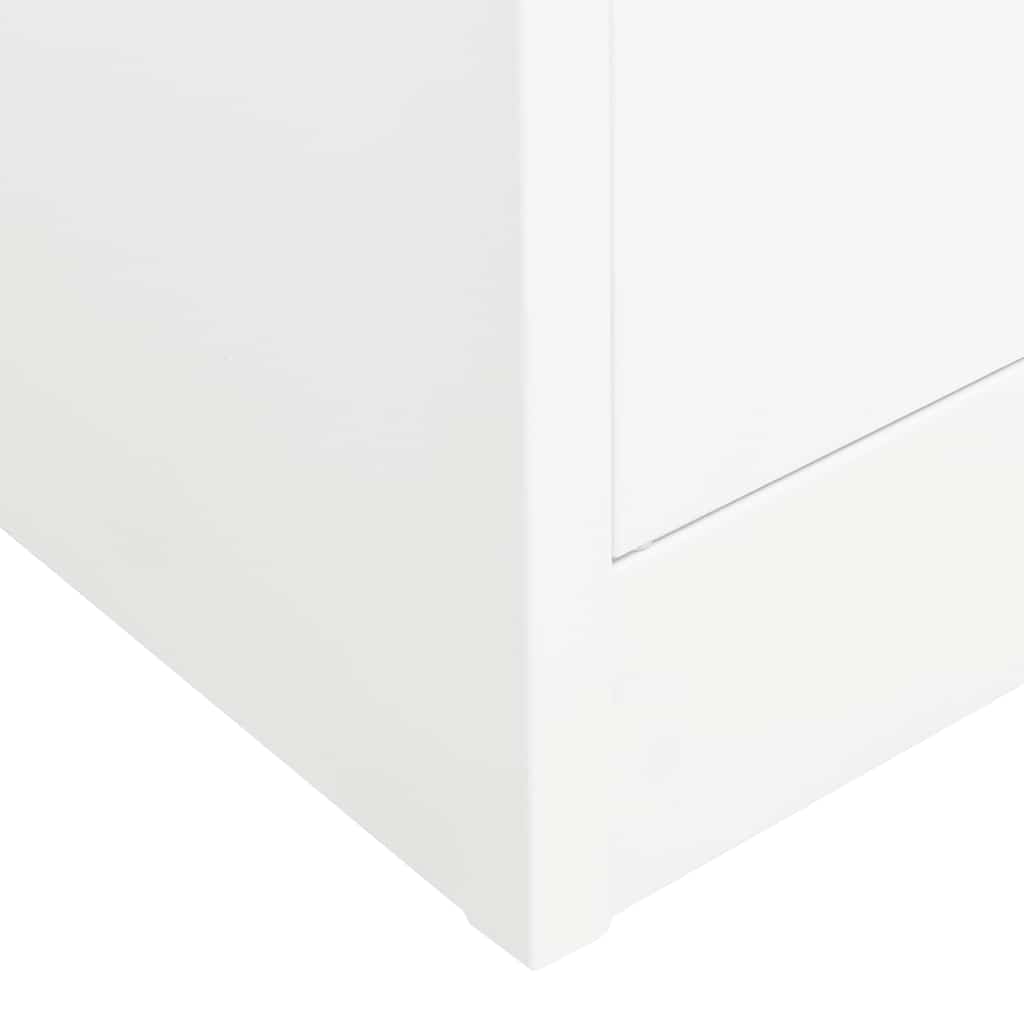 Garderobe hvit 80x50x180 cm stål vidaXL