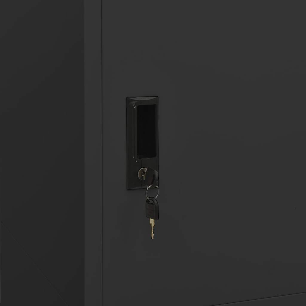 Garderobe antrasitt 80x50x180 cm stål