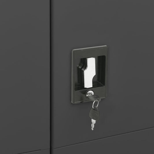 Oppbevaringsskap antrasitt 90x40x180 cm stål