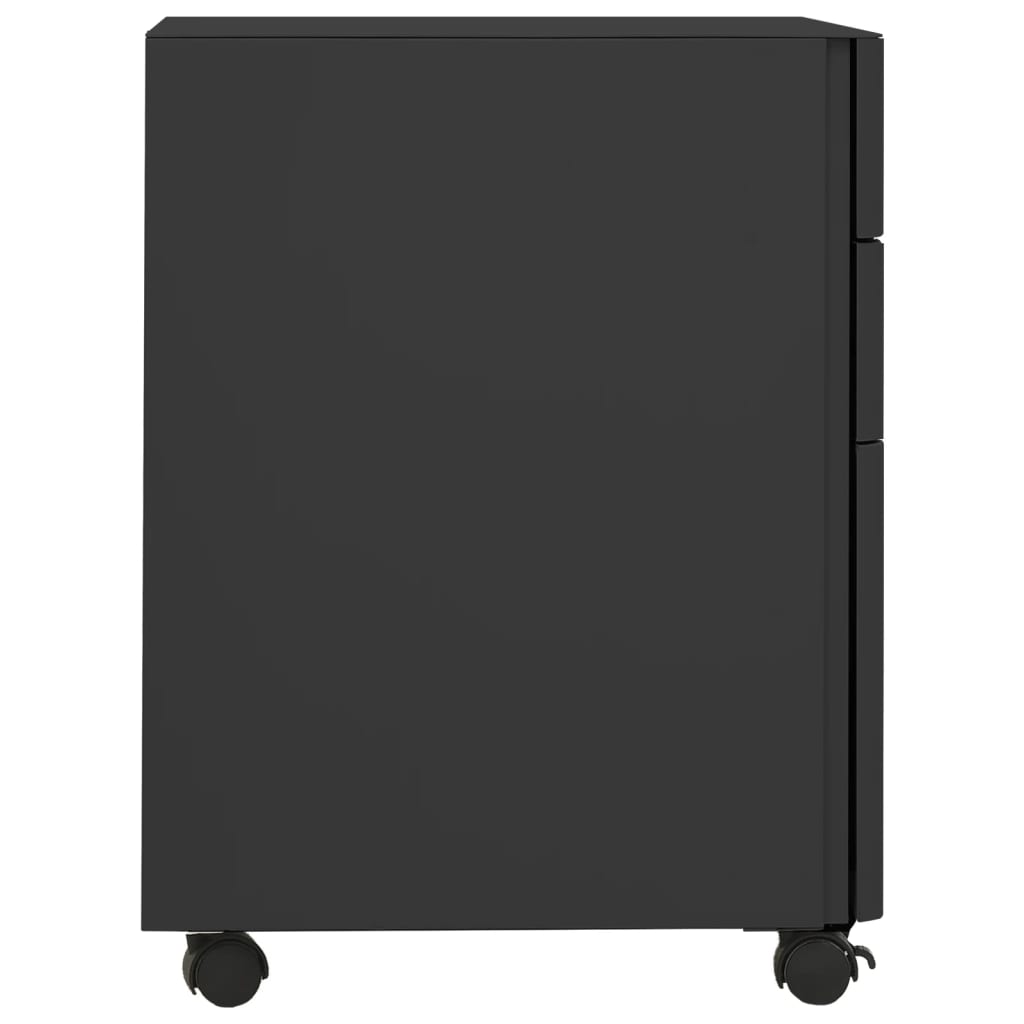 Mobilt arkivskap antrasitt 30x45x59 cm stål
