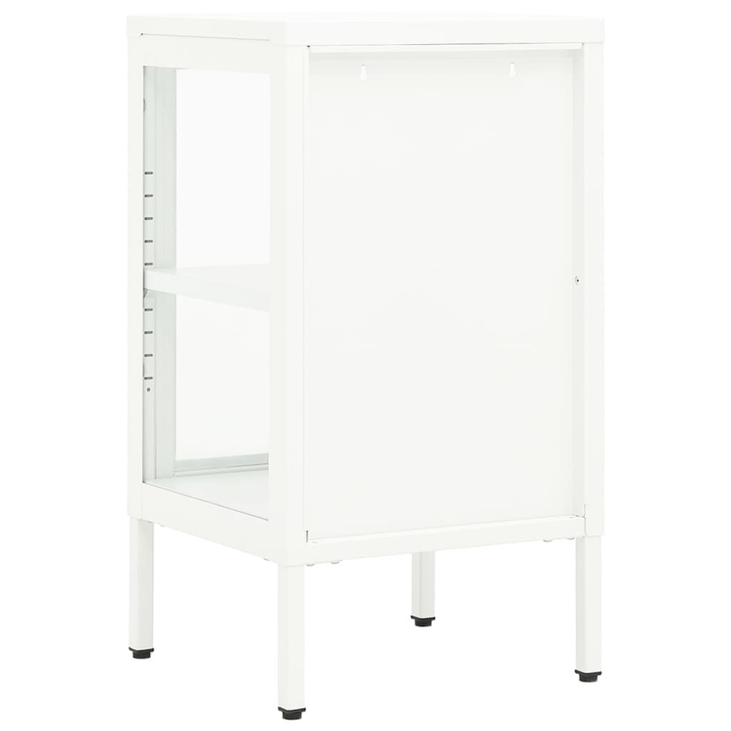 Skjenk 38x35x70 cm metall og glass