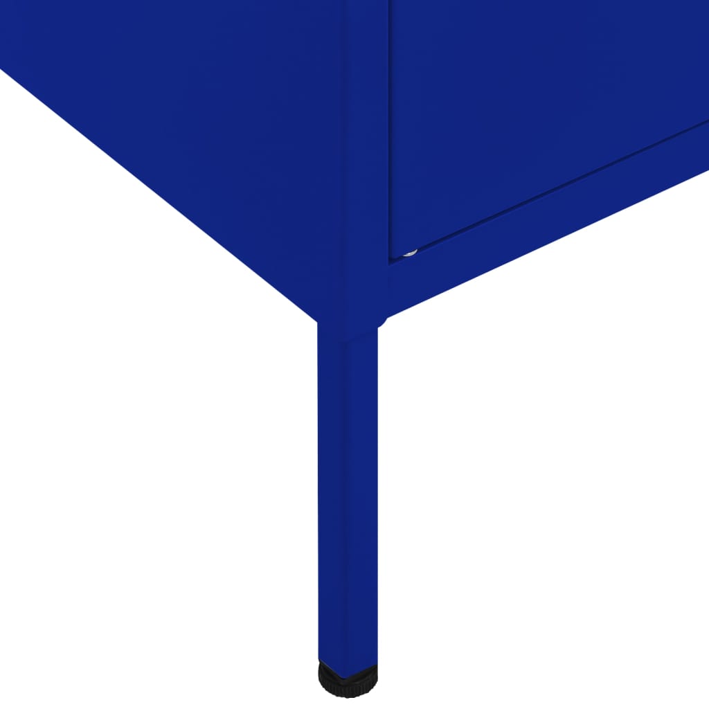 Oppbevaringsskap marineblå 80x35x101,5 cm stål vidaXL