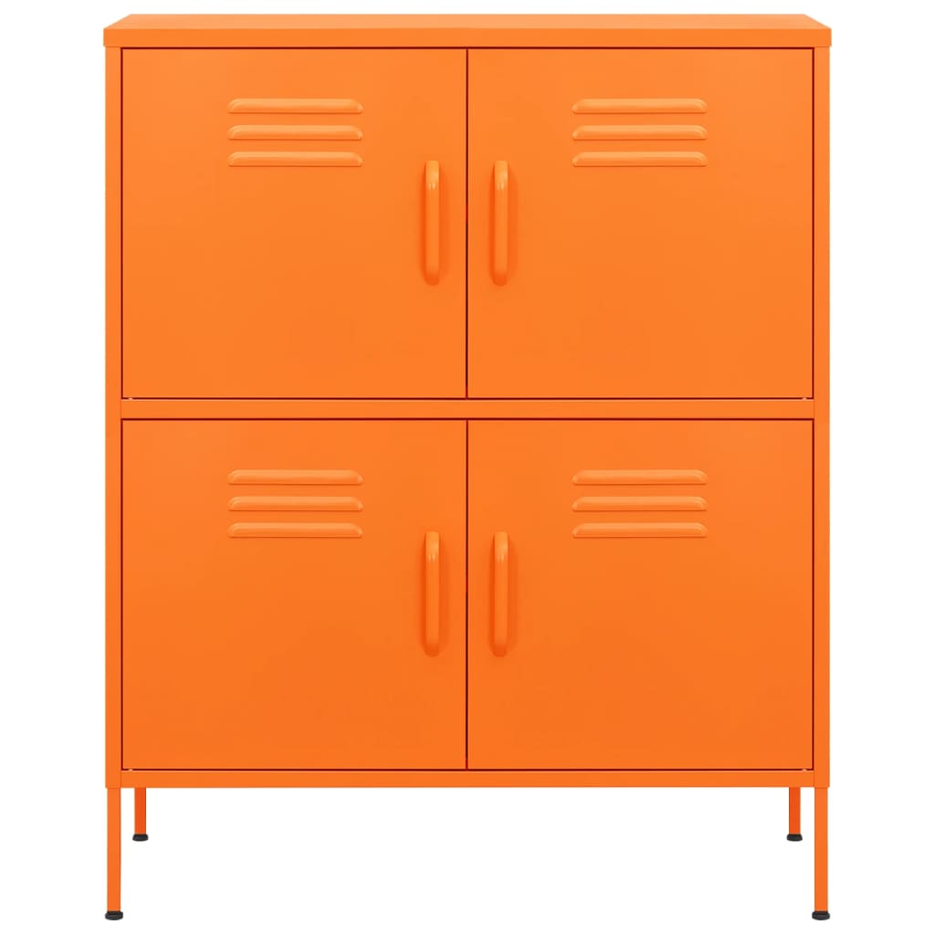 Oppbevaringsskap oransje 80x35x101,5 cm stål