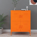 Oppbevaringsskap oransje 80x35x101,5 cm stål