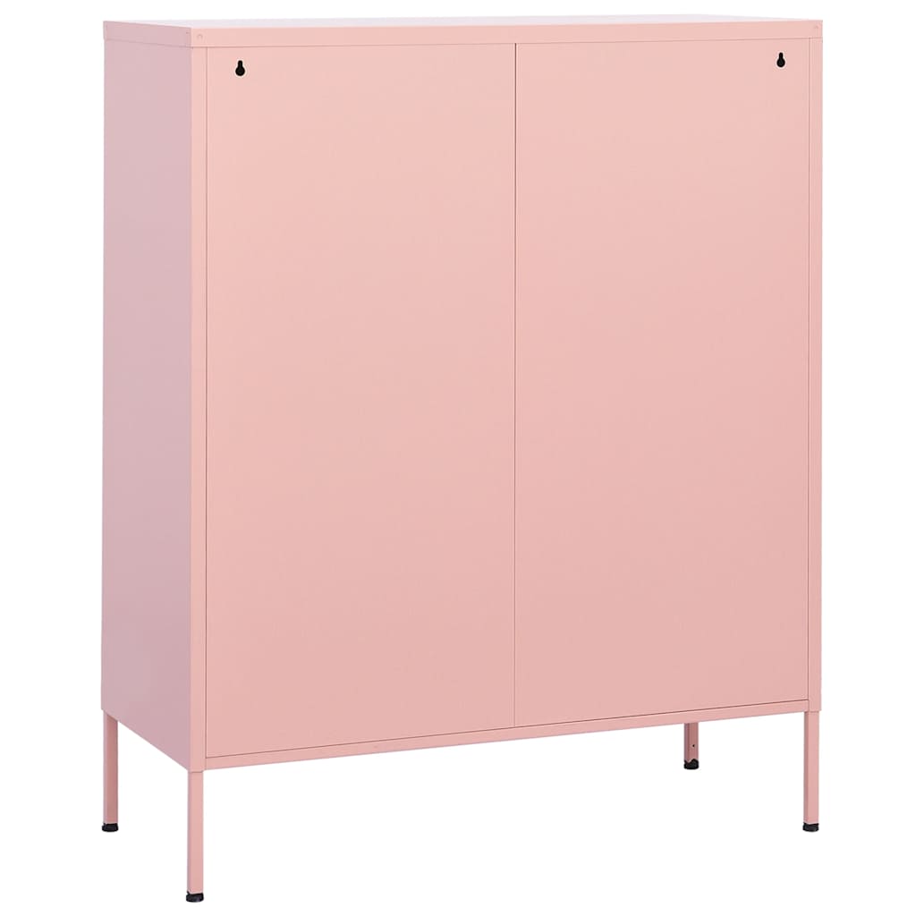 Oppbevaringsskap rosa 80x35x101,5 cm stål