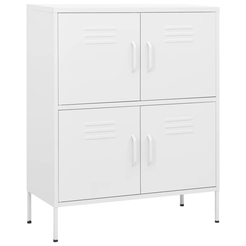 Oppbevaringsskap hvit 80x35x101,5 cm stål
