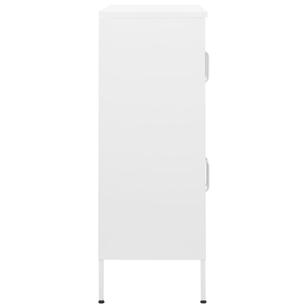 Oppbevaringsskap hvit 80x35x101,5 cm stål