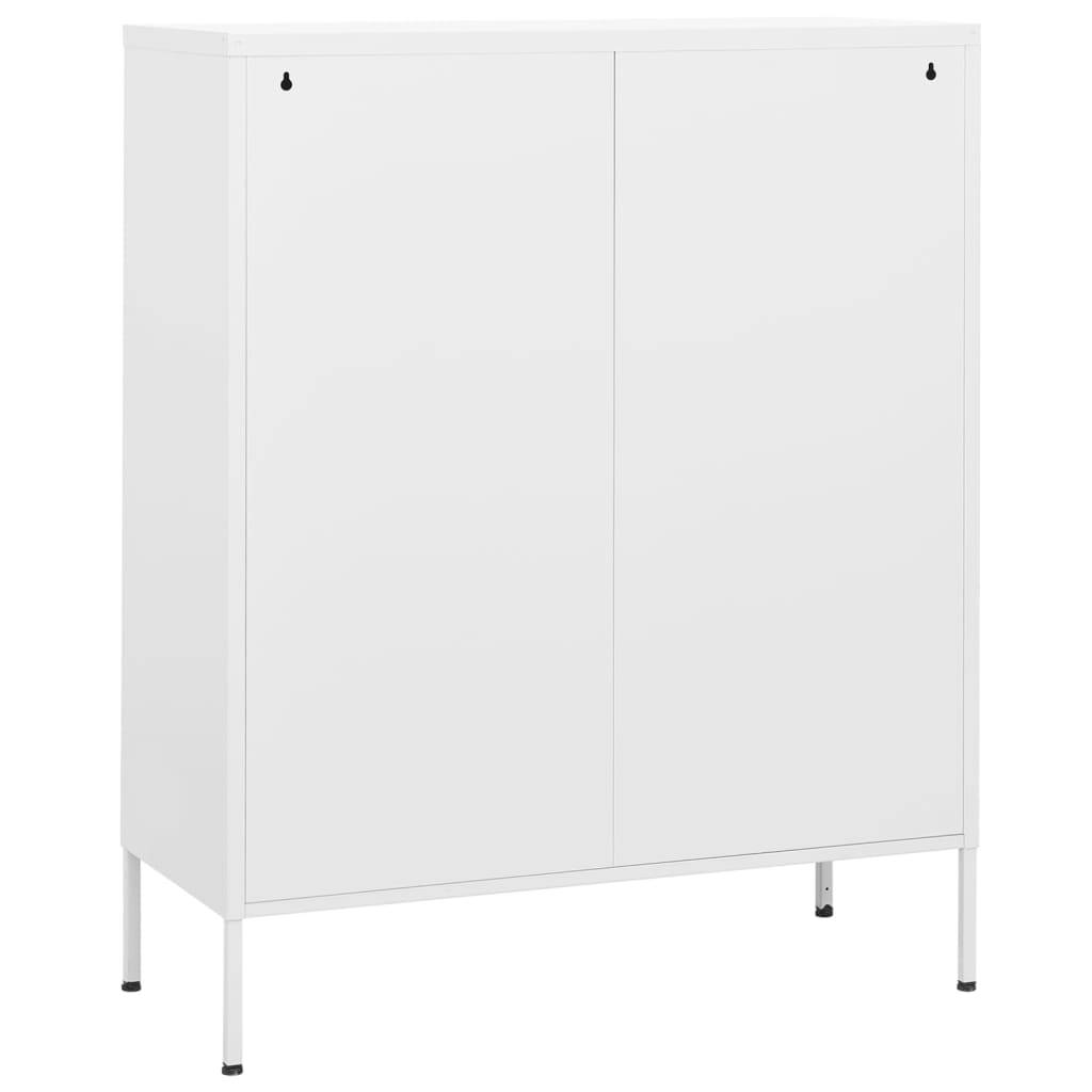 Oppbevaringsskap hvit 80x35x101,5 cm stål
