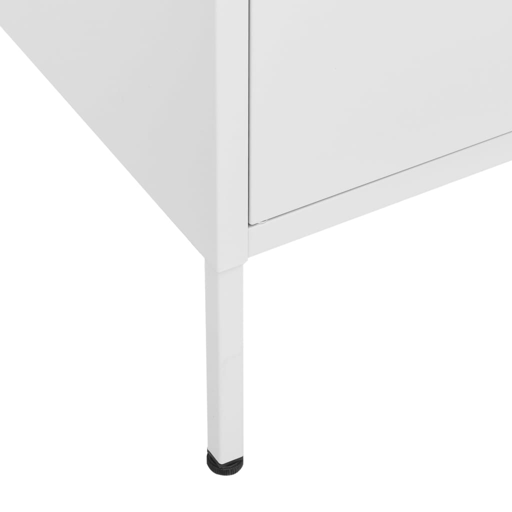 Oppbevaringsskap hvit 80x35x101,5 cm stål