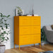 Kommode sennepsgul 80x35x101,5 cm stål