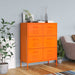 Kommode oransje 80x35x101,5 cm stål