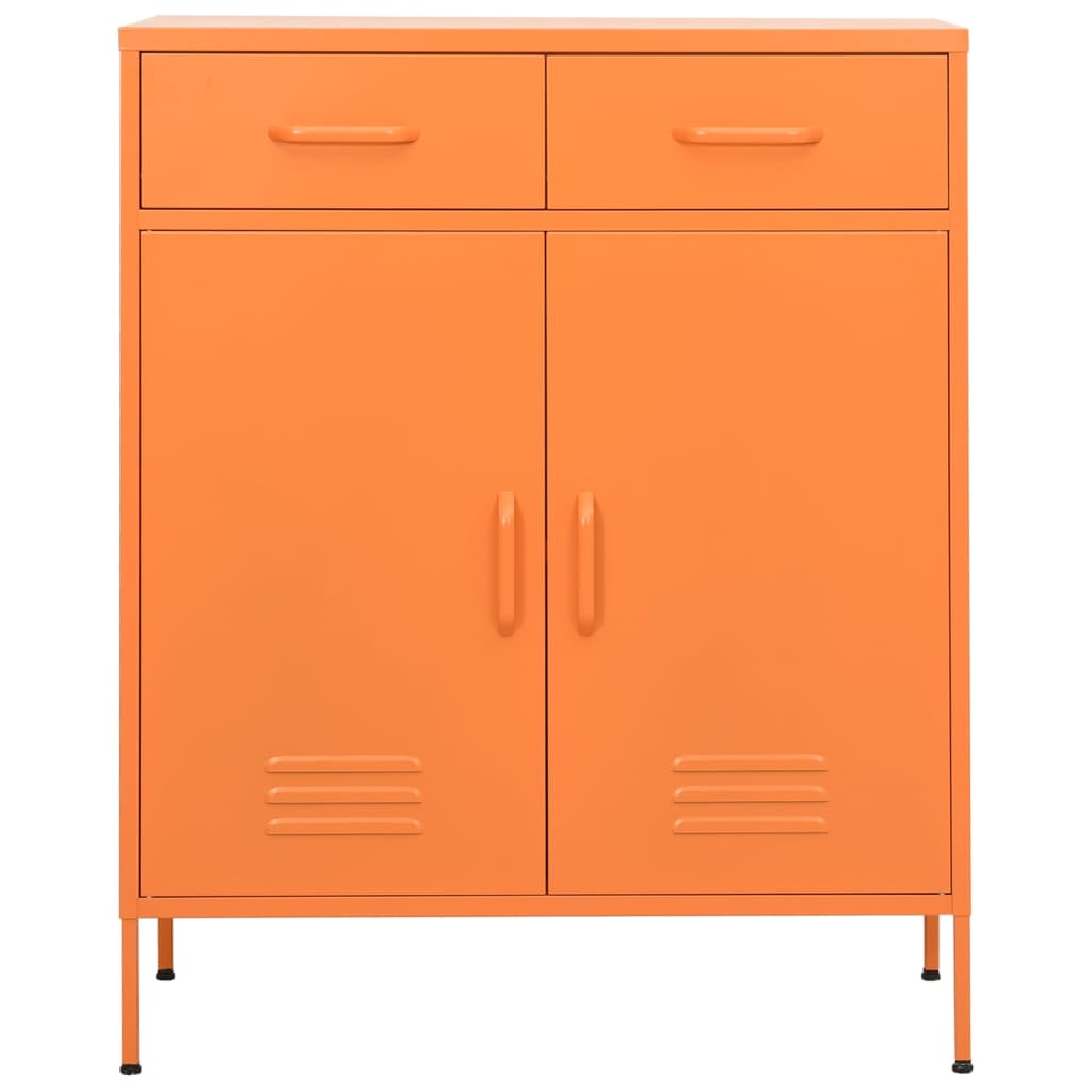 Oppbevaringsskap oransje 80x35x101,5 cm stål vidaXL