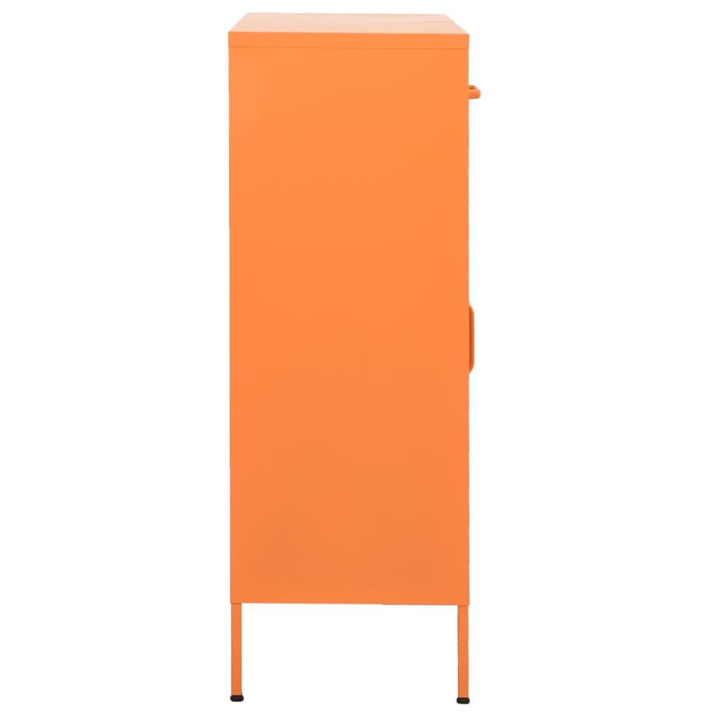 Oppbevaringsskap oransje 80x35x101,5 cm stål vidaXL