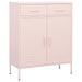 Oppbevaringsskap rosa 80x35x101,5 cm stål vidaXL