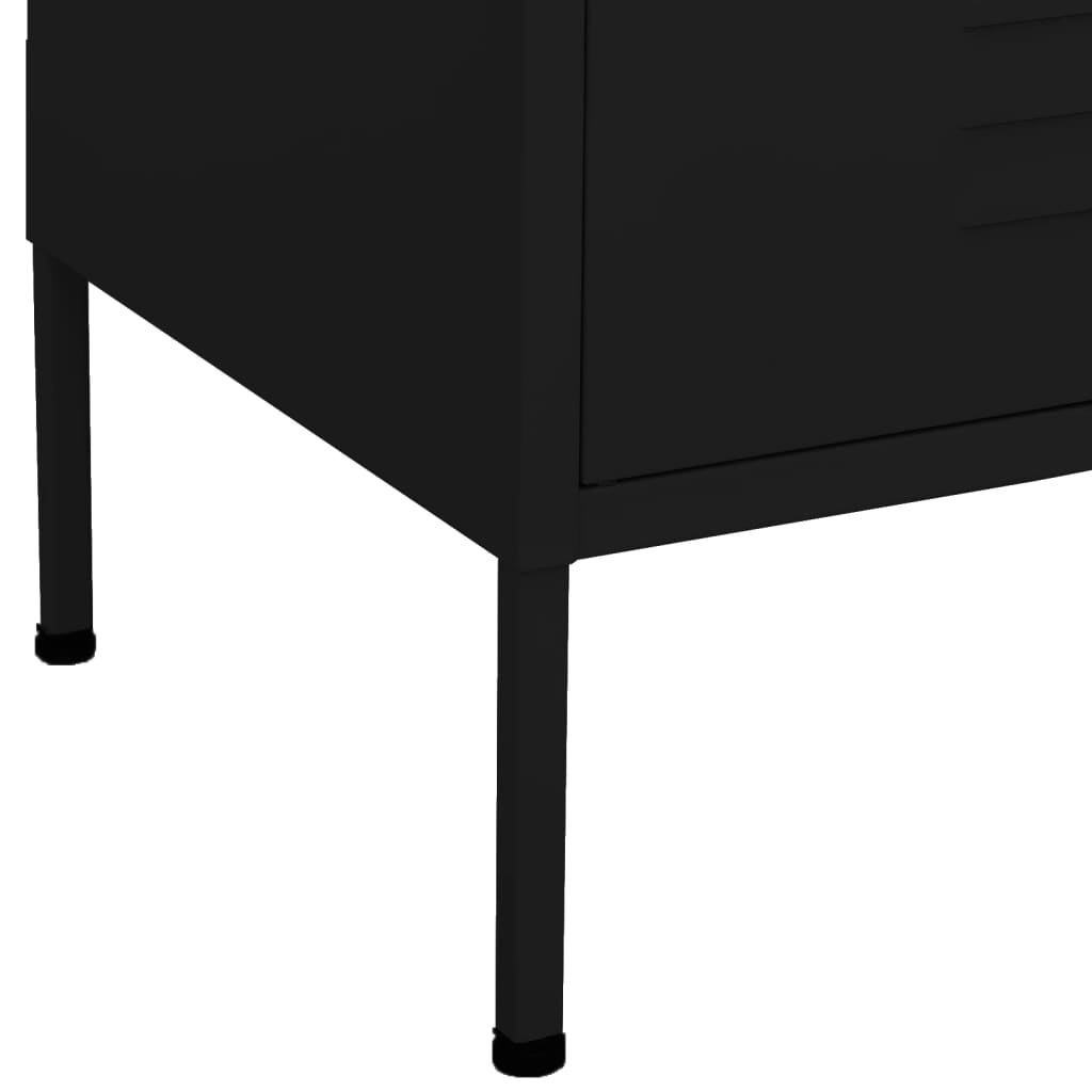 Oppbevaringsskap svart 80x35x101,5 cm stål
