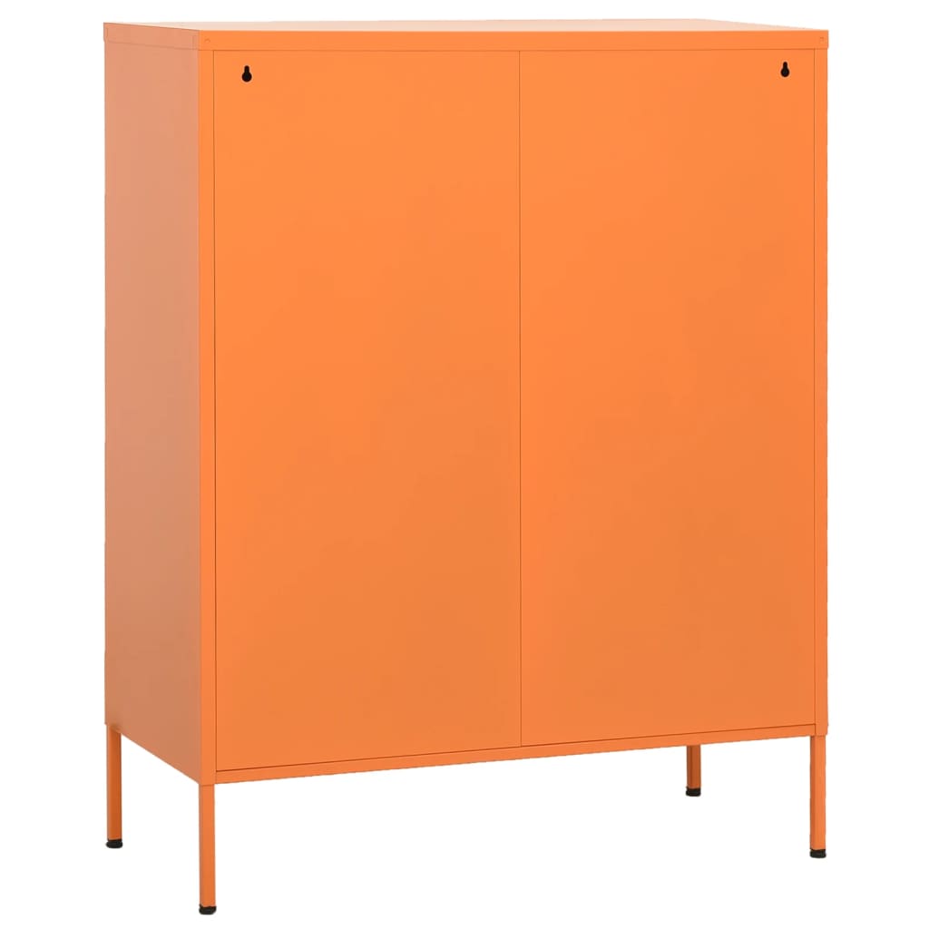 Oppbevaringsskap oransje 80x35x101,5 cm stål
