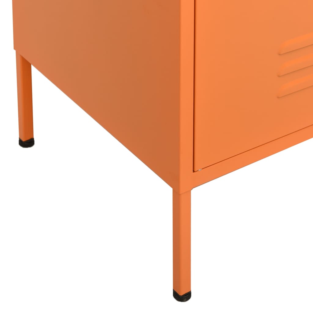 Oppbevaringsskap oransje 80x35x101,5 cm stål