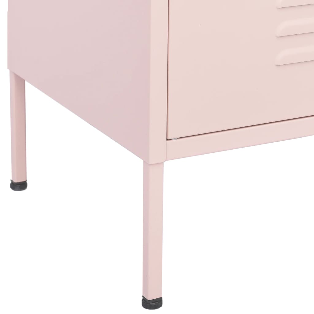 Oppbevaringsskap rosa 80x35x101,5 cm stål