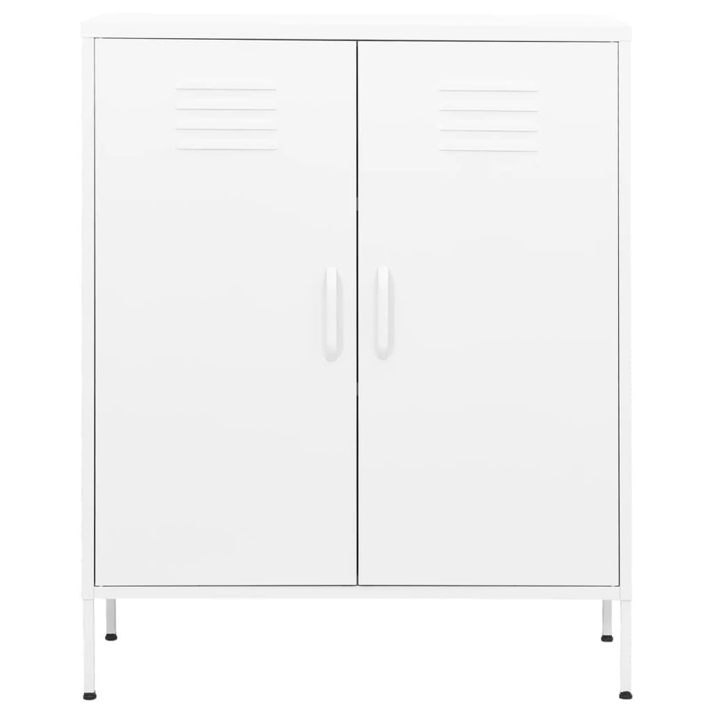 Oppbevaringsskap hvit 80x35x101,5 cm stål