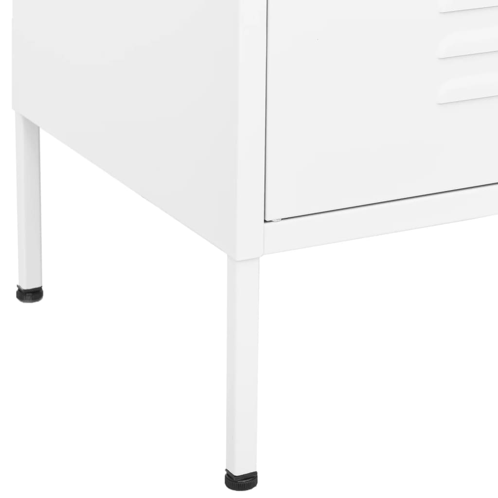 Oppbevaringsskap hvit 80x35x101,5 cm stål