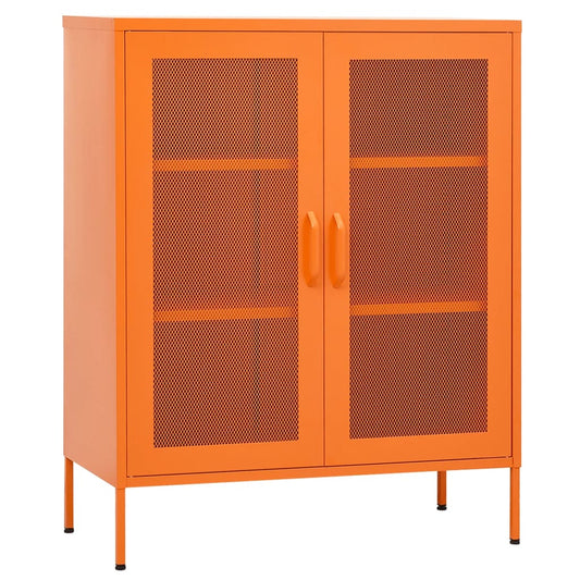 Oppbevaringsskap oransje 80x35x101,5 cm stål