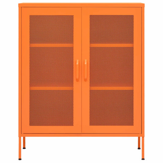 Oppbevaringsskap oransje 80x35x101,5 cm stål