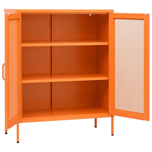 Oppbevaringsskap oransje 80x35x101,5 cm stål