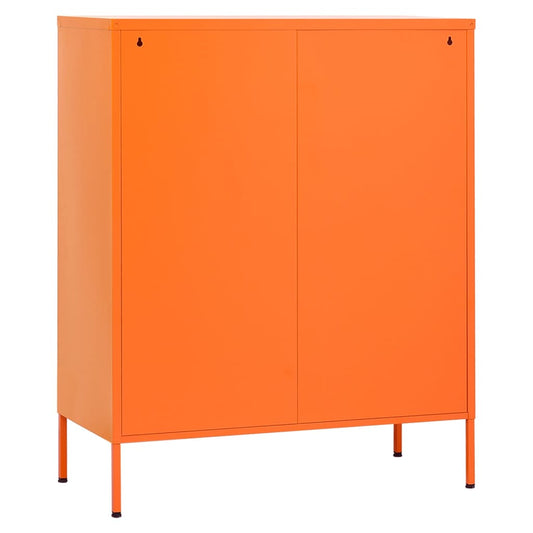 Oppbevaringsskap oransje 80x35x101,5 cm stål