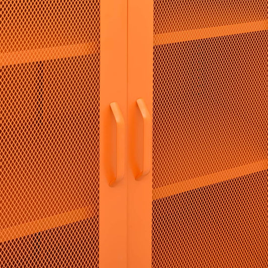 Oppbevaringsskap oransje 80x35x101,5 cm stål