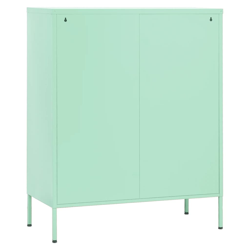 Oppbevaringsskap myntegrønn 80x35x101,5 cm stål vidaXL