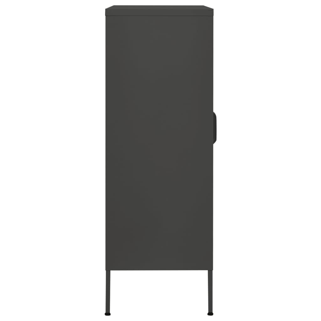Oppbevaringsskap antrasitt 80x35x101,5 cm stål vidaXL