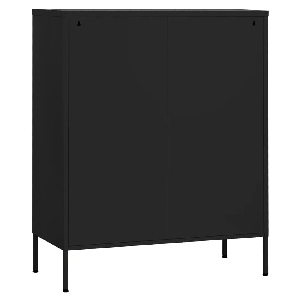 Oppbevaringsskap svart 80x35x101,5 cm stål vidaXL