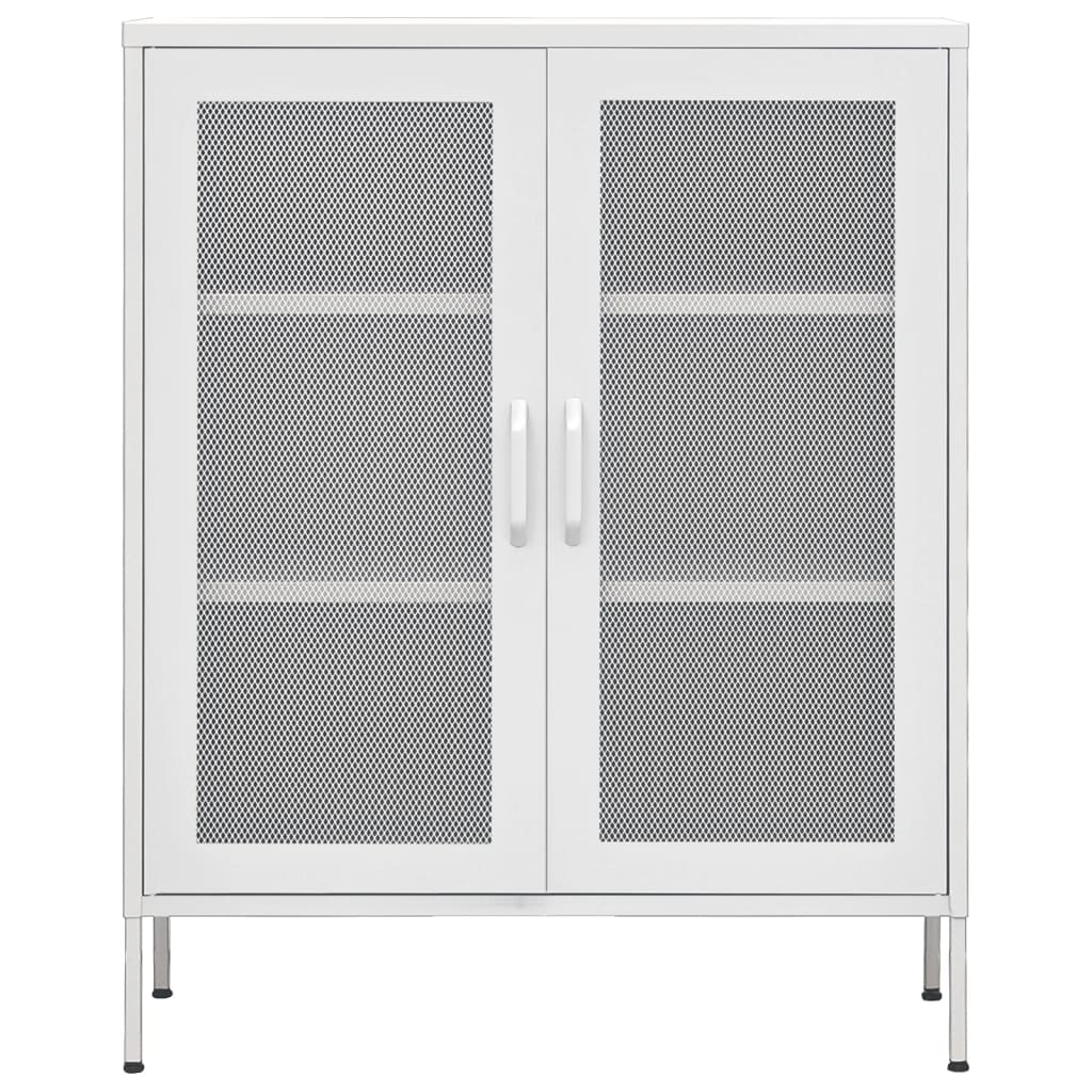 Oppbevaringsskap hvit 80x35x101,5 cm stål