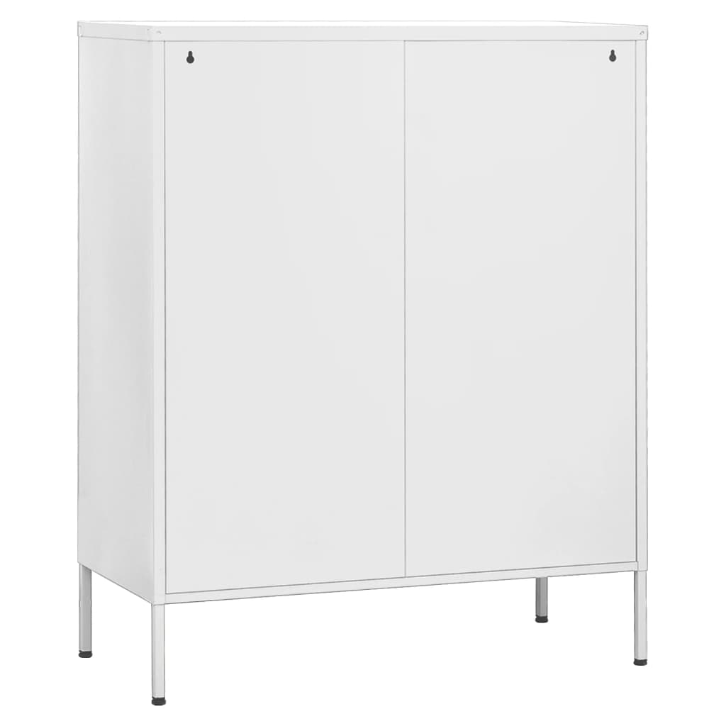 Oppbevaringsskap hvit 80x35x101,5 cm stål