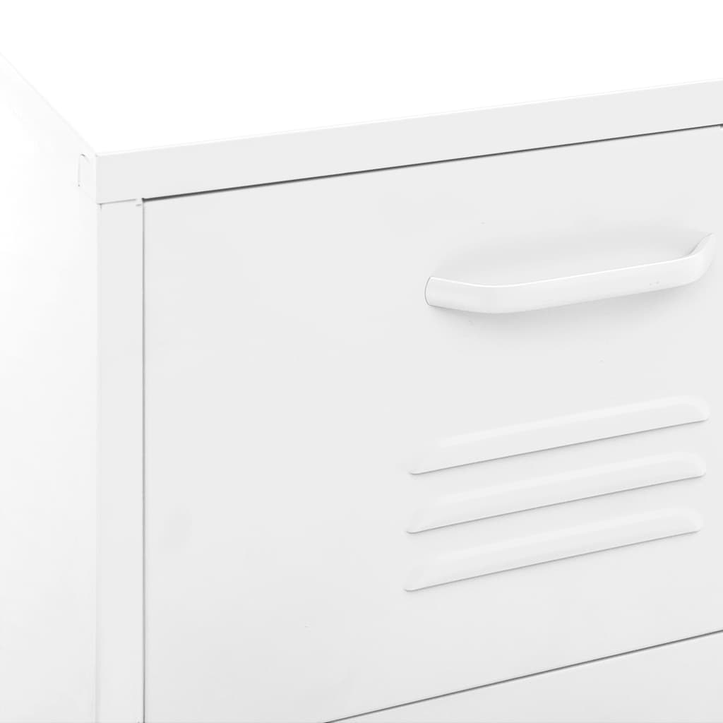 Oppbevaringsskap hvit 42,5x35x101,5 cm stål
