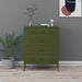 Kommode olivengrønn 80x35x101,5 cm stål vidaXL