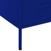 Kommode marineblå 80x35x101,5 cm stål