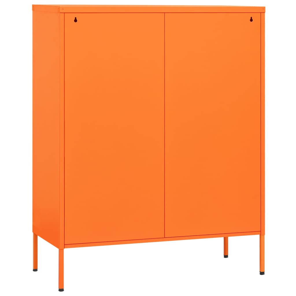 Kommode oransje 80x35x101,5 cm stål vidaXL