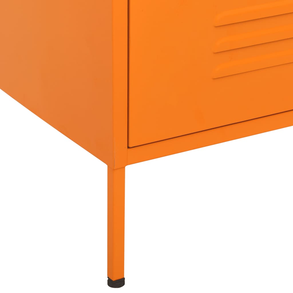 Kommode oransje 80x35x101,5 cm stål vidaXL